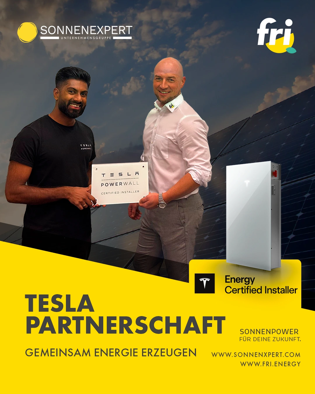 Sonnenexpert und Tesla Energy: Starke Partnerschaft für innovative Energielösungen